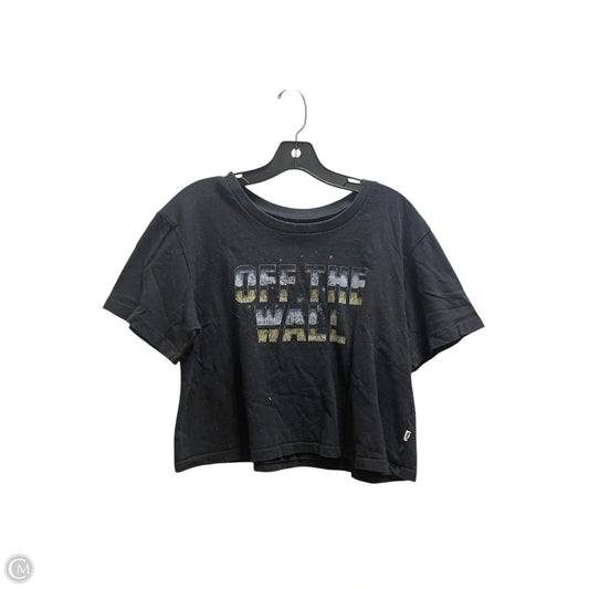 Top Short Sleeve By Vans In Black, Size: S
