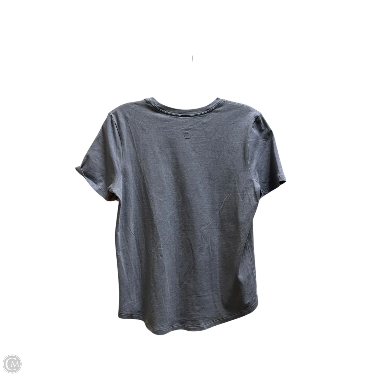 Athletic Top Short Sleeve By Lululemon In Grey, Size: 4