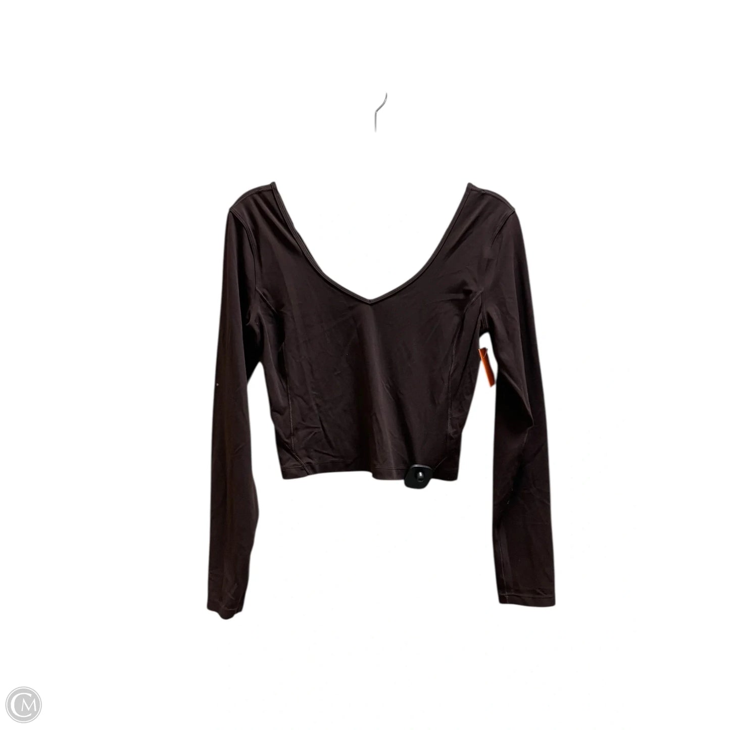 Athletic Top Long Sleeve Collar By Lululemon In Brown, Size: M