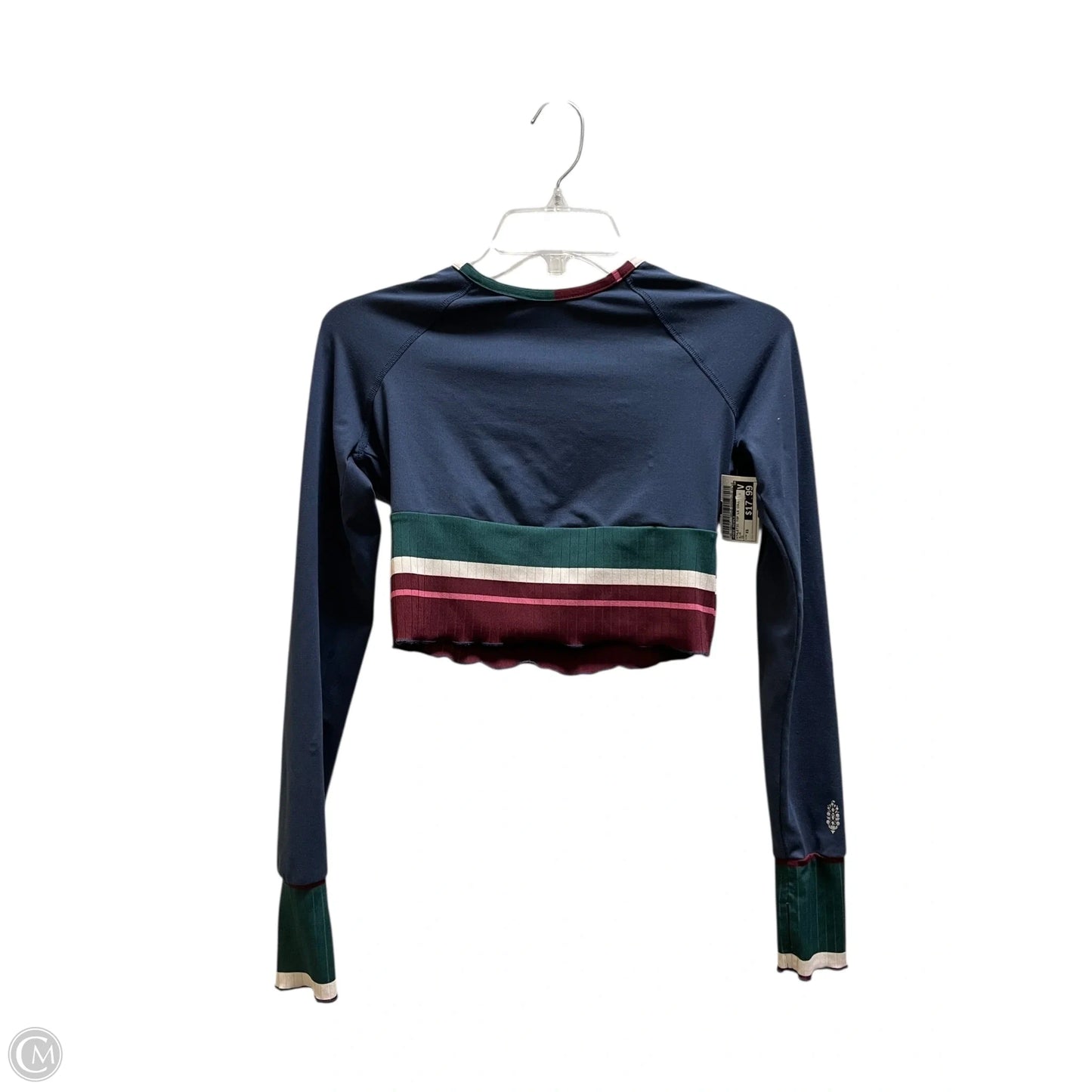 Athletic Top Long Sleeve Collar By Free People In Blue, Size: Xs