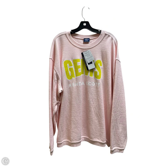 Sweatshirt Collar By Clothes Mentor In Pink, Size: Xl