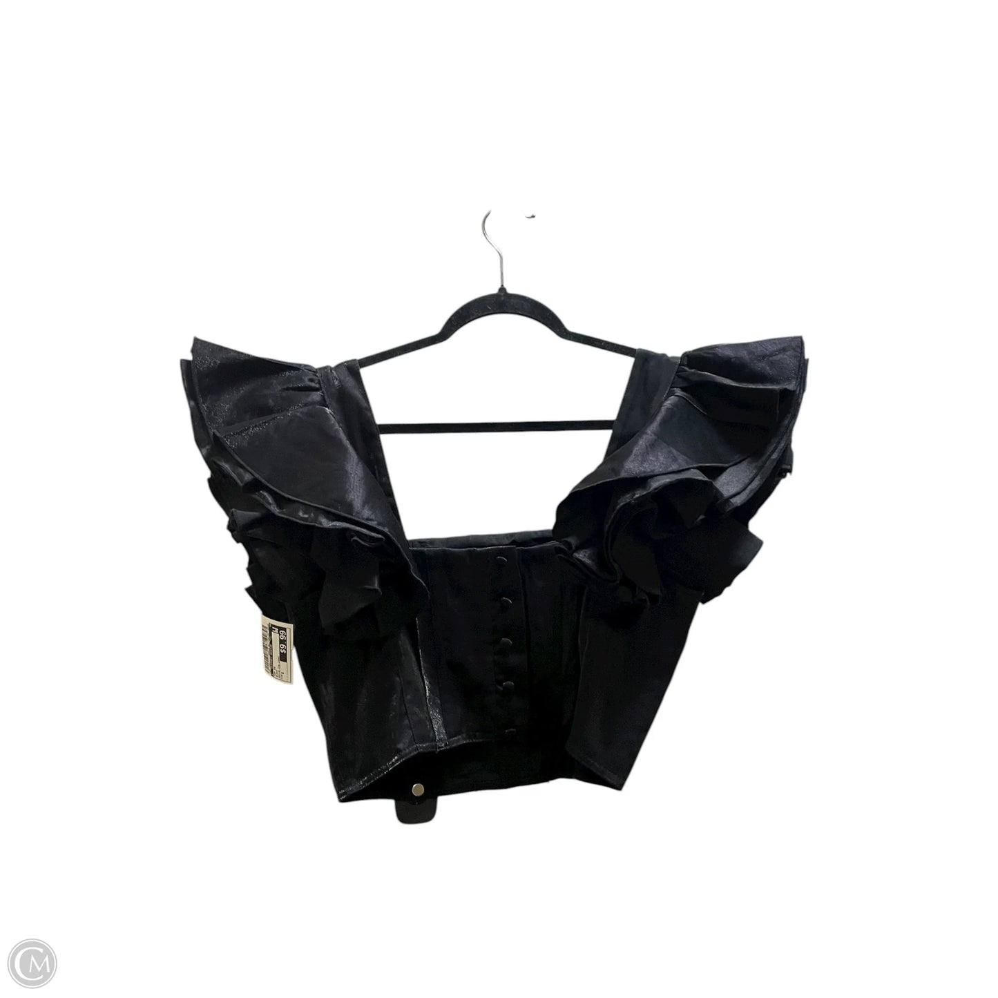 Top Short Sleeve By Clothes Mentor In Black, Size: S