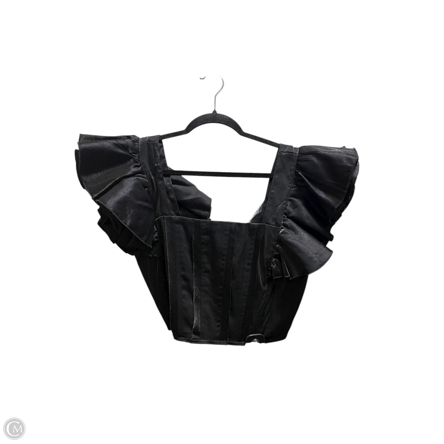 Top Short Sleeve By Clothes Mentor In Black, Size: S