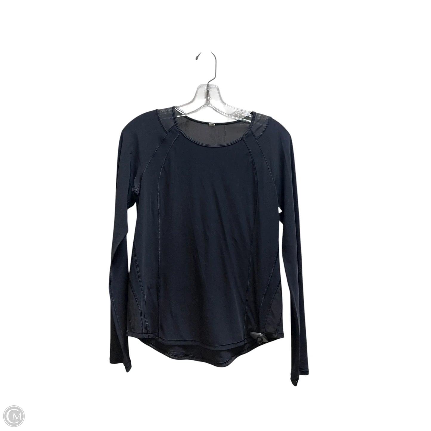 Athletic Top Long Sleeve Collar By Lululemon In Black, Size: S
