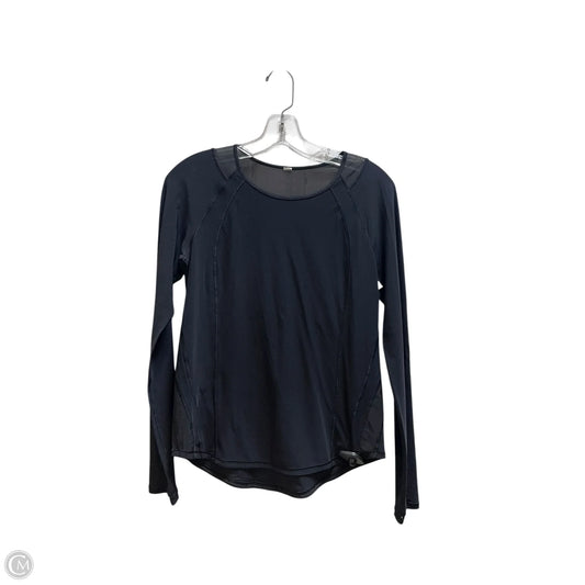 Athletic Top Long Sleeve Collar By Lululemon In Black, Size: S