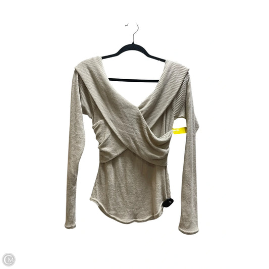 Top Long Sleeve By Free People In Tan, Size: M