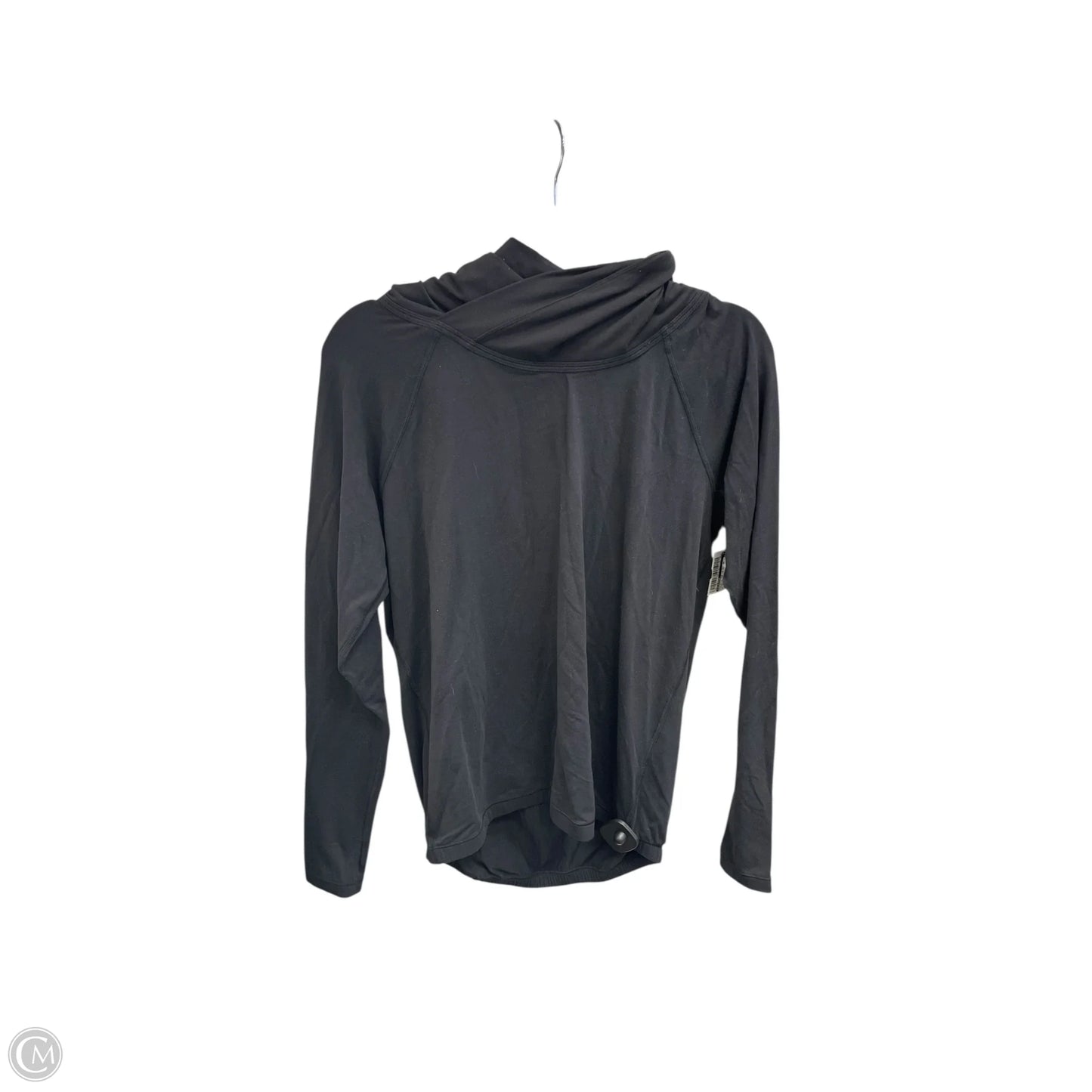 Athletic Top Long Sleeve Collar By Lululemon In Black, Size: M