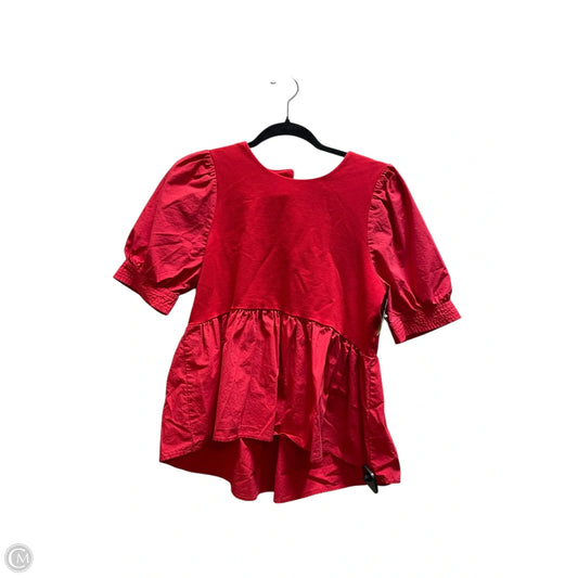 Top Short Sleeve By Maeve In Red, Size: S