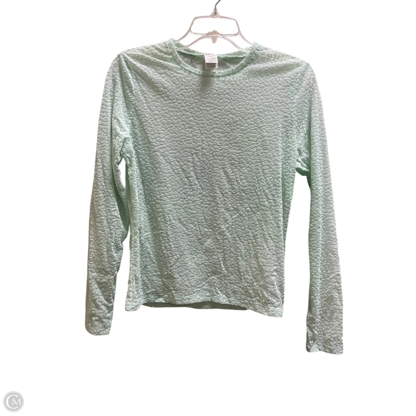 Top Long Sleeve By Pink In Green, Size: L