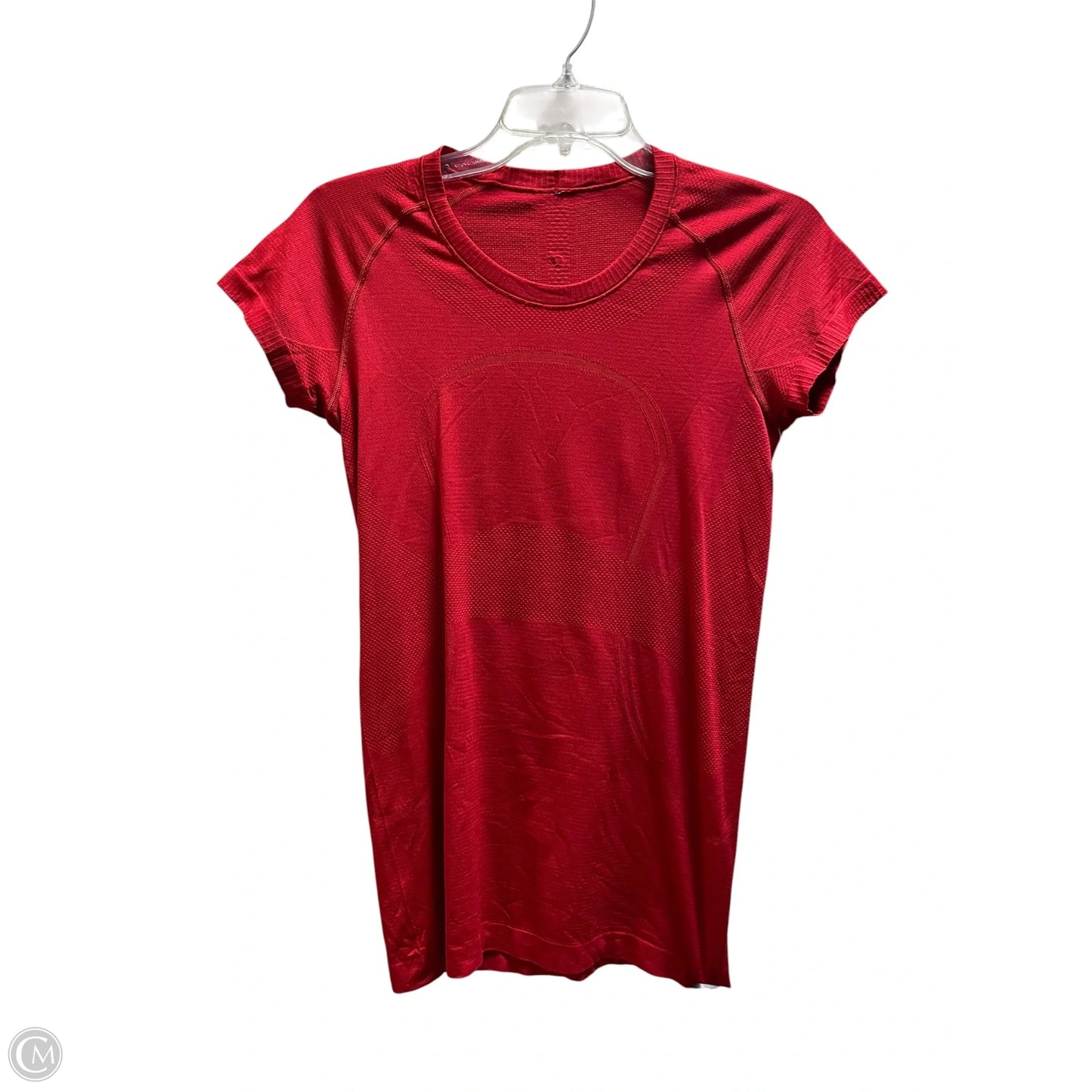 Athletic Top Short Sleeve By Lululemon In Red, Size: 8