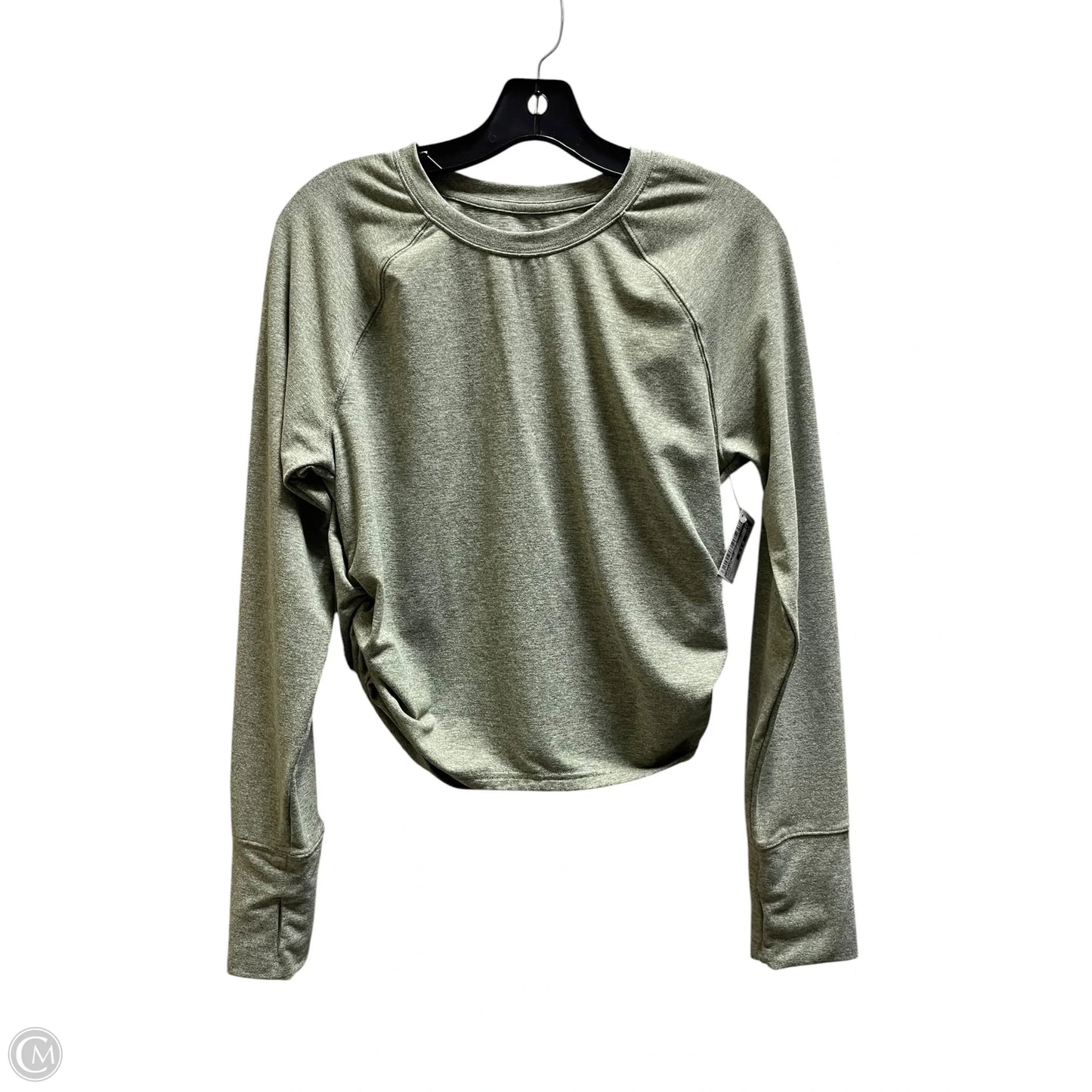Athletic Top Long Sleeve Collar By Offline In Green, Size: L