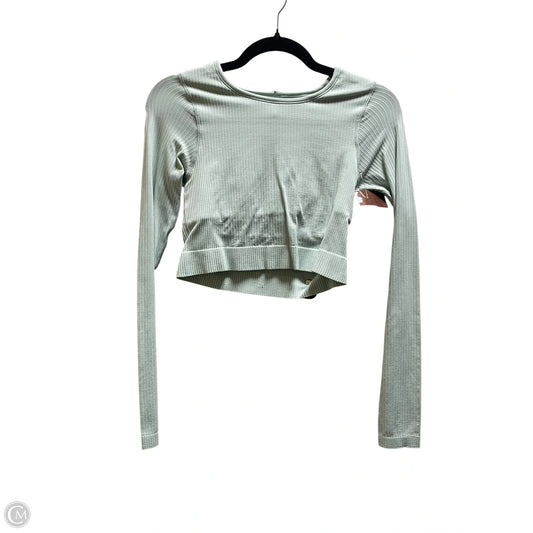 Athletic Top Long Sleeve Collar By Lululemon In Green, Size: M