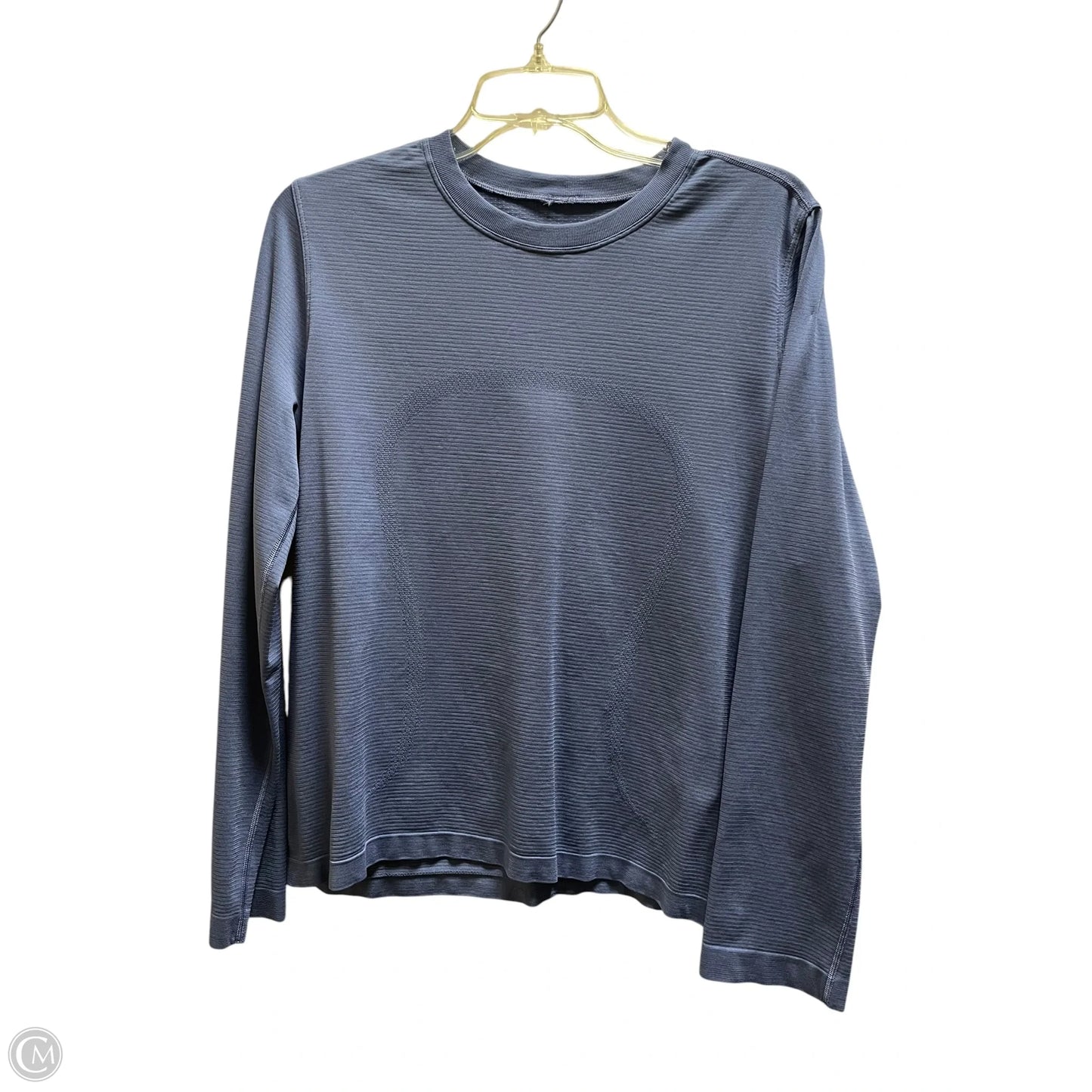 Athletic Top Long Sleeve Collar By Lululemon In Blue, Size: 6