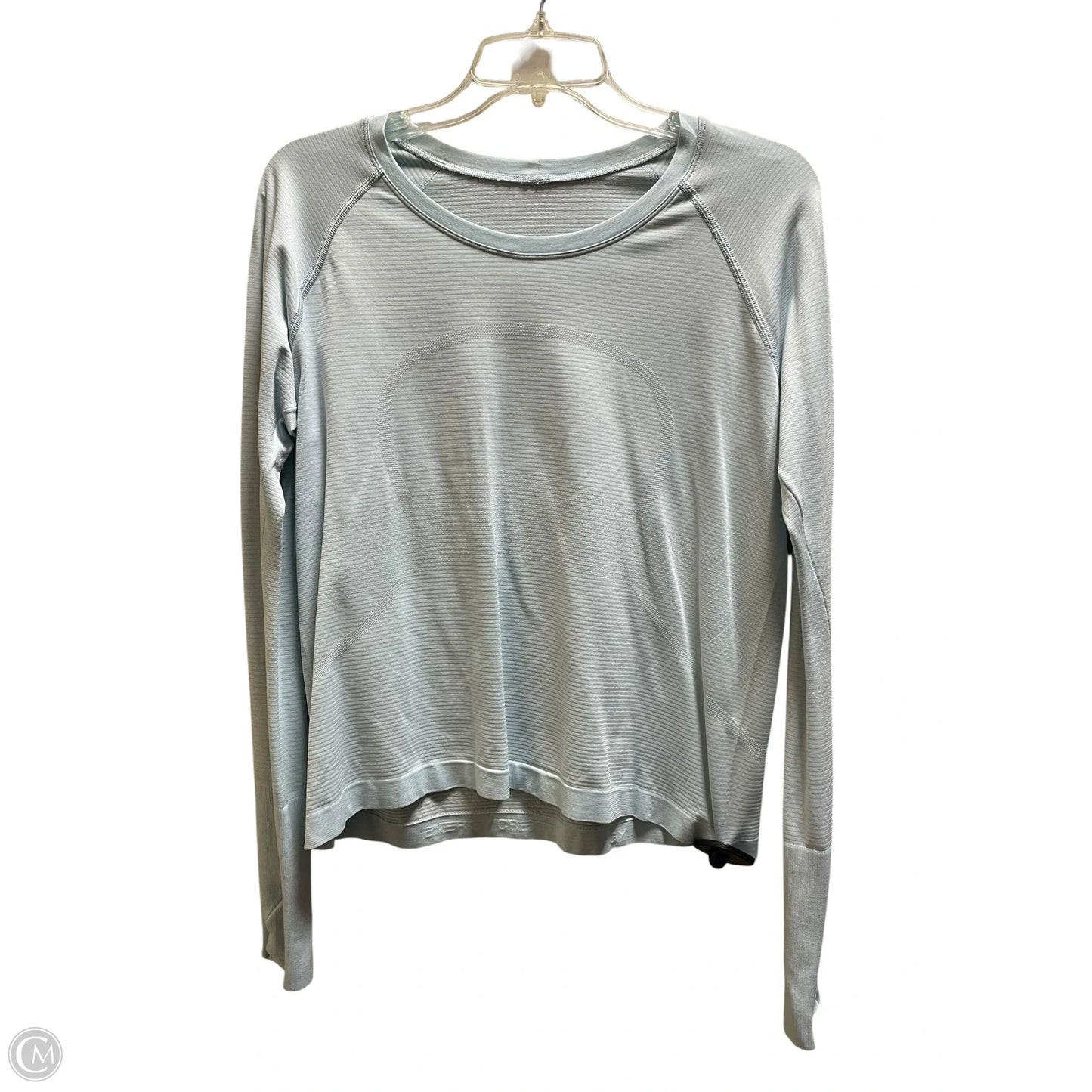 Athletic Top Long Sleeve Collar By Lululemon In Blue, Size: 12