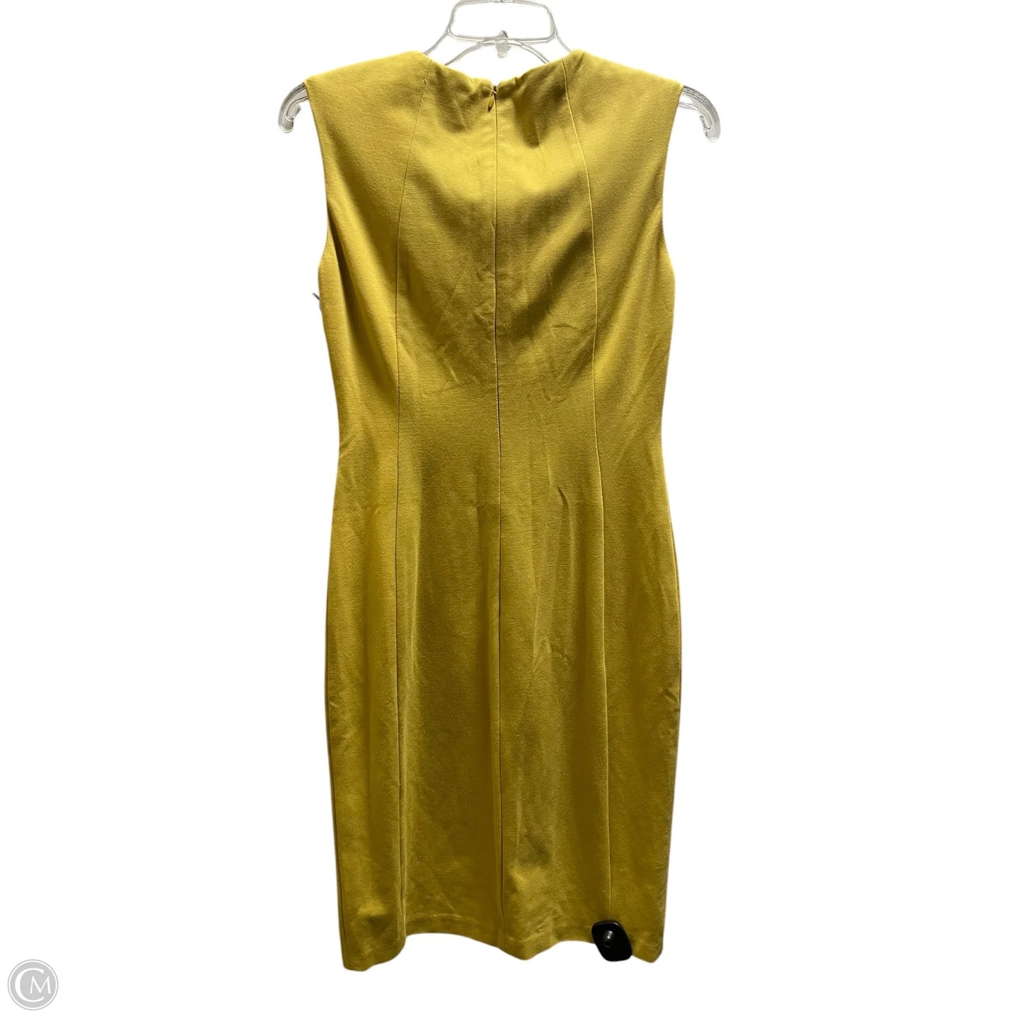 Dress Casual Midi By Calvin Klein In Yellow, Size: M