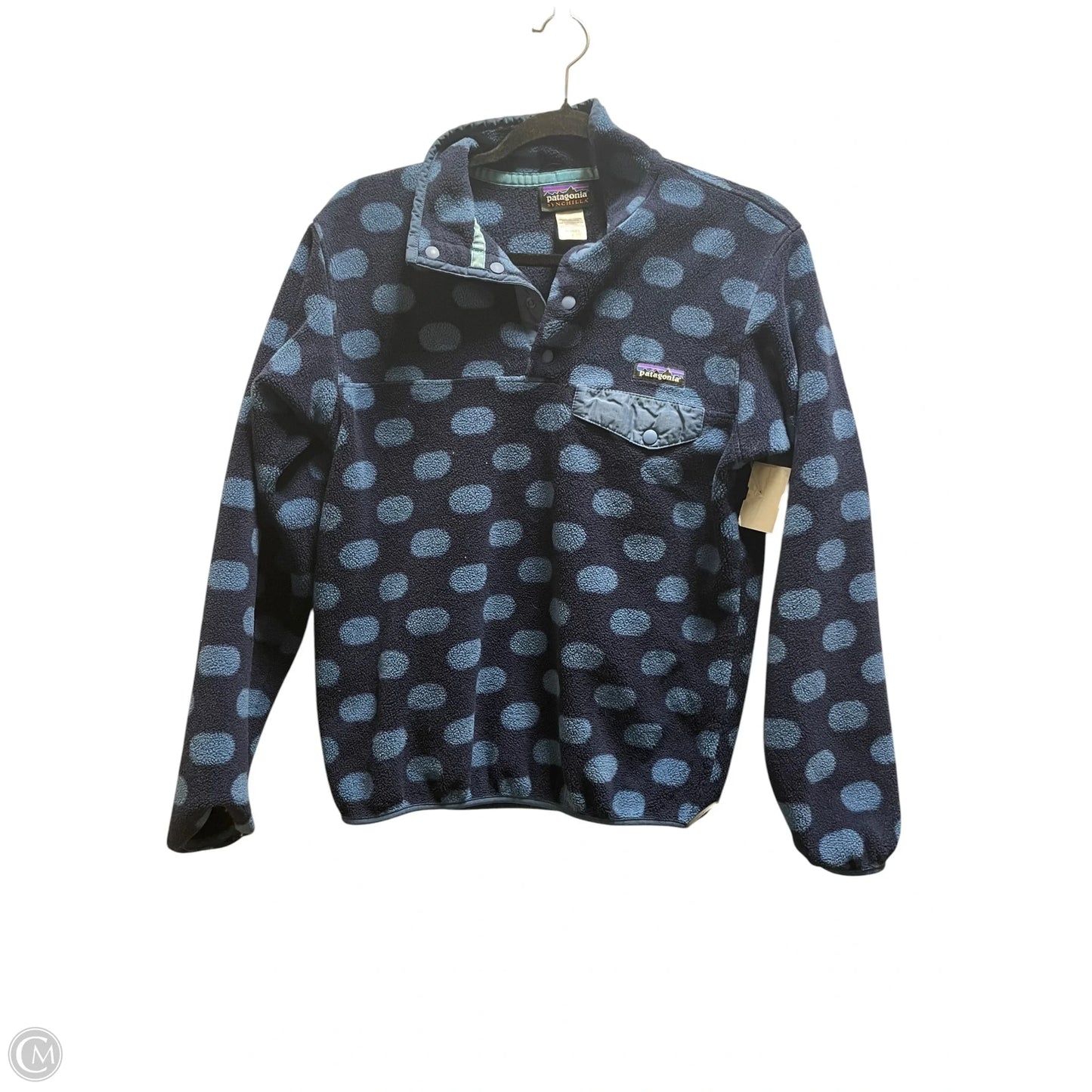 Sweatshirt Collar By Patagonia In Blue, Size: S