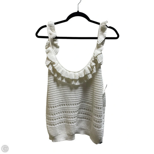 Top Sleeveless By 7 For All Mankind In White, Size: L