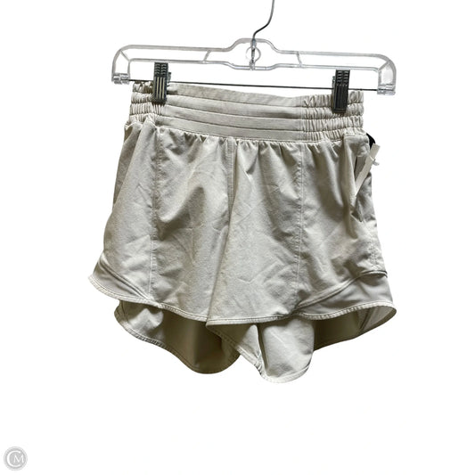 Athletic Shorts By Lululemon In Tan, Size: 2