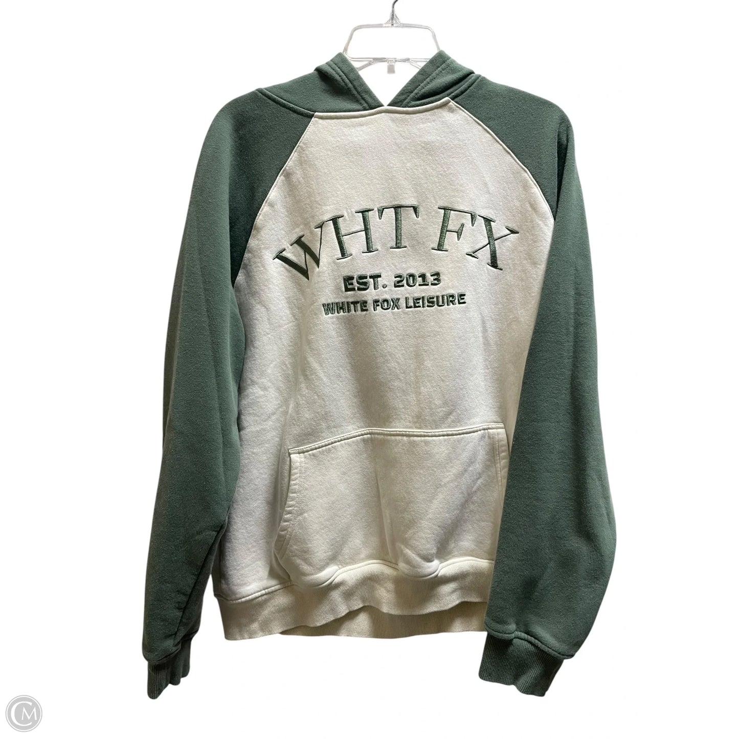 Sweatshirt Hoodie By White Fox In Green, Size: L