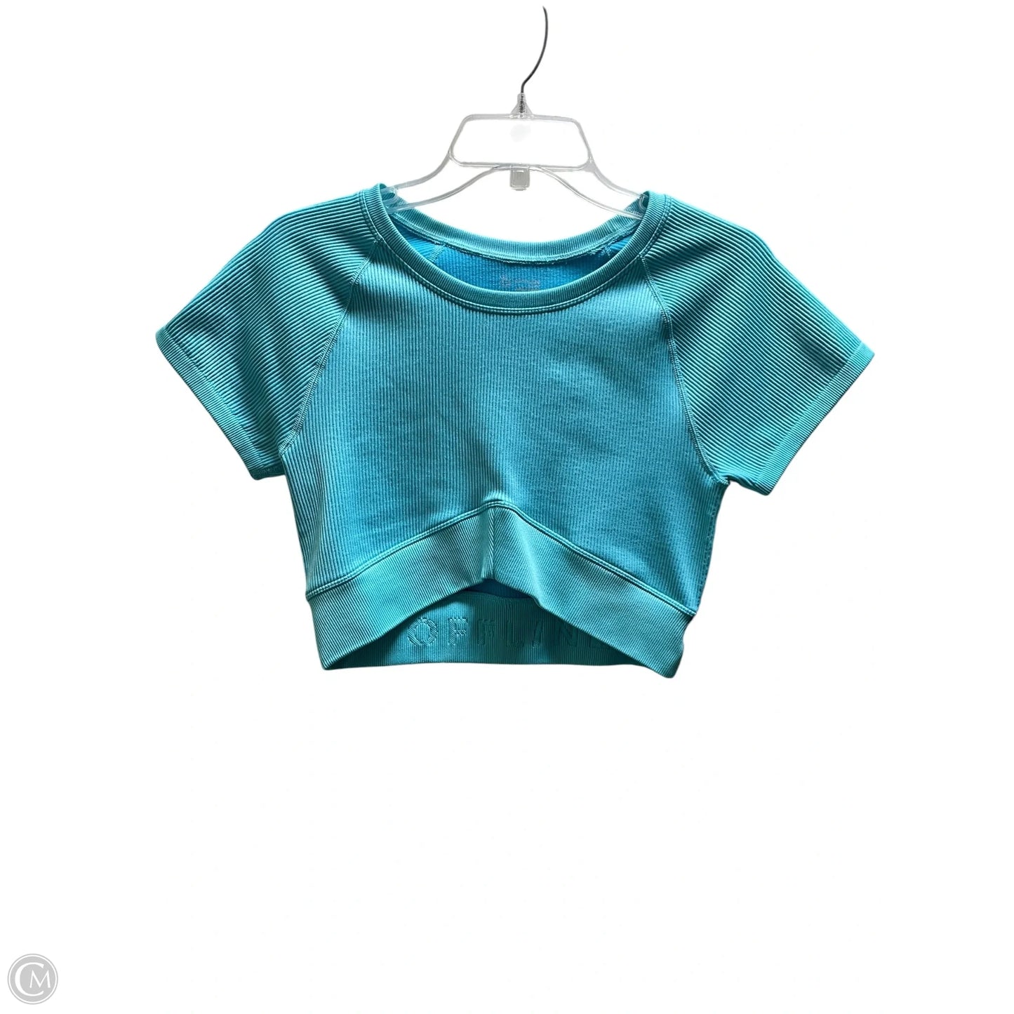 Athletic Top Short Sleeve By Offline In Blue, Size: L