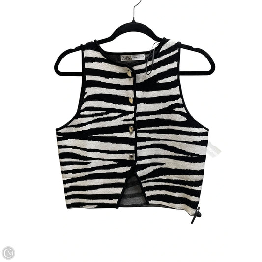 Top Sleeveless By Zara In Black, Size: M