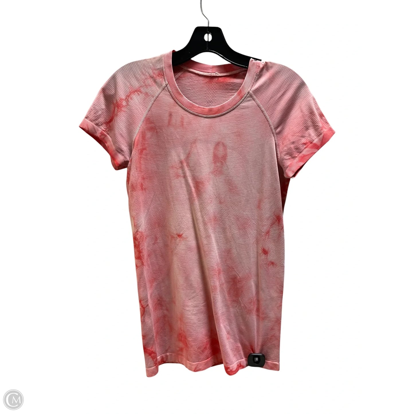 Athletic Top Short Sleeve By Lululemon In Pink, Size: 6