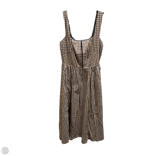 Dress Casual Midi By Clothes Mentor In Brown, Size: Xs