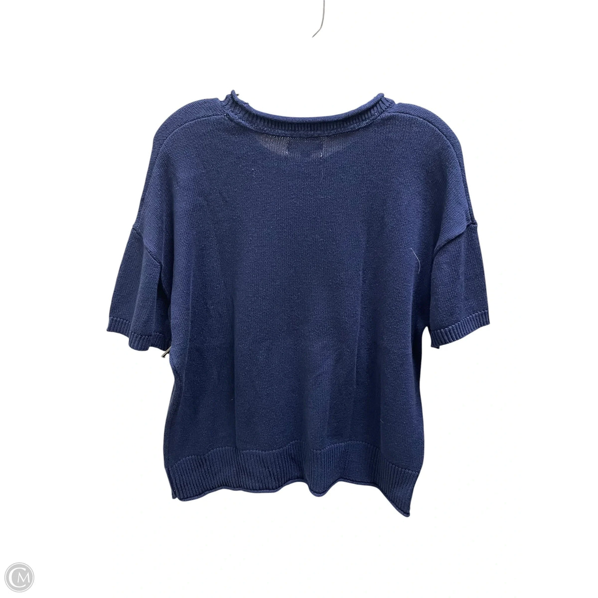 Sweater Short Sleeve By Life Is Good In Blue, Size: L