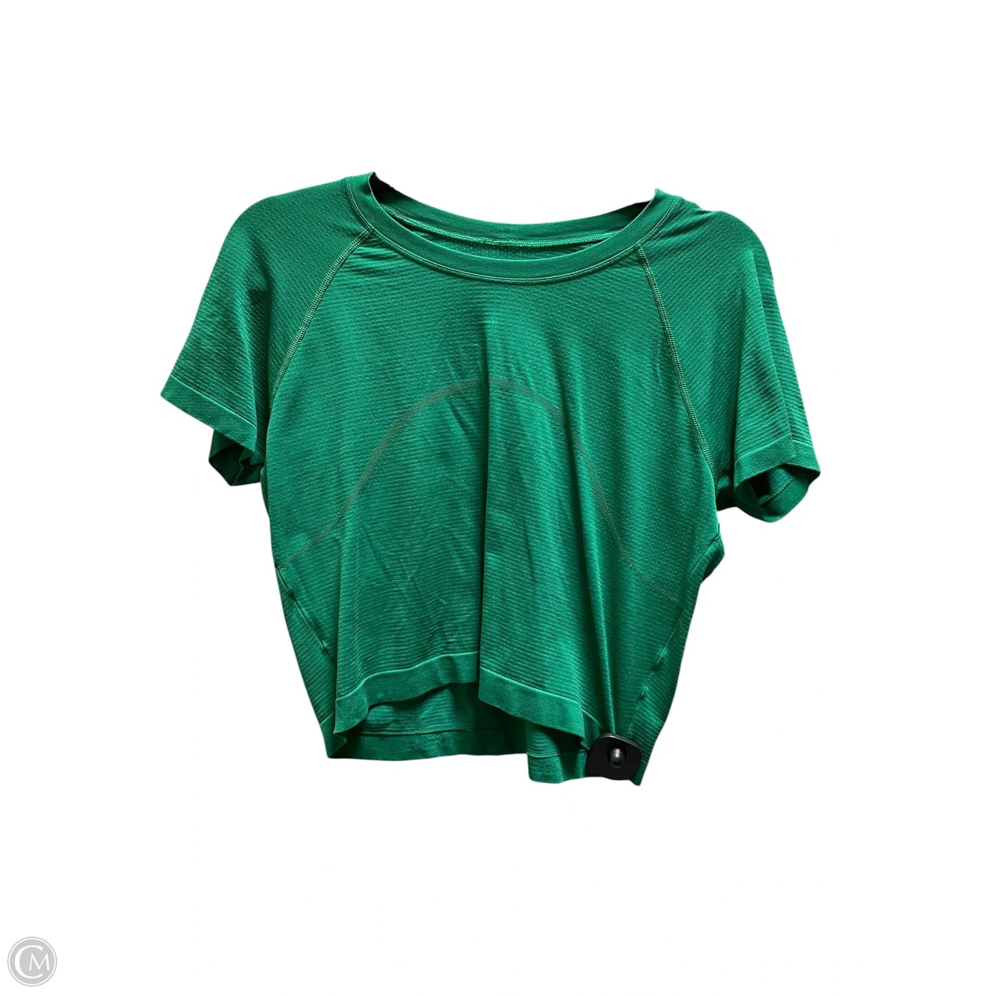 Athletic Top Short Sleeve By Lululemon In Green, Size: 12