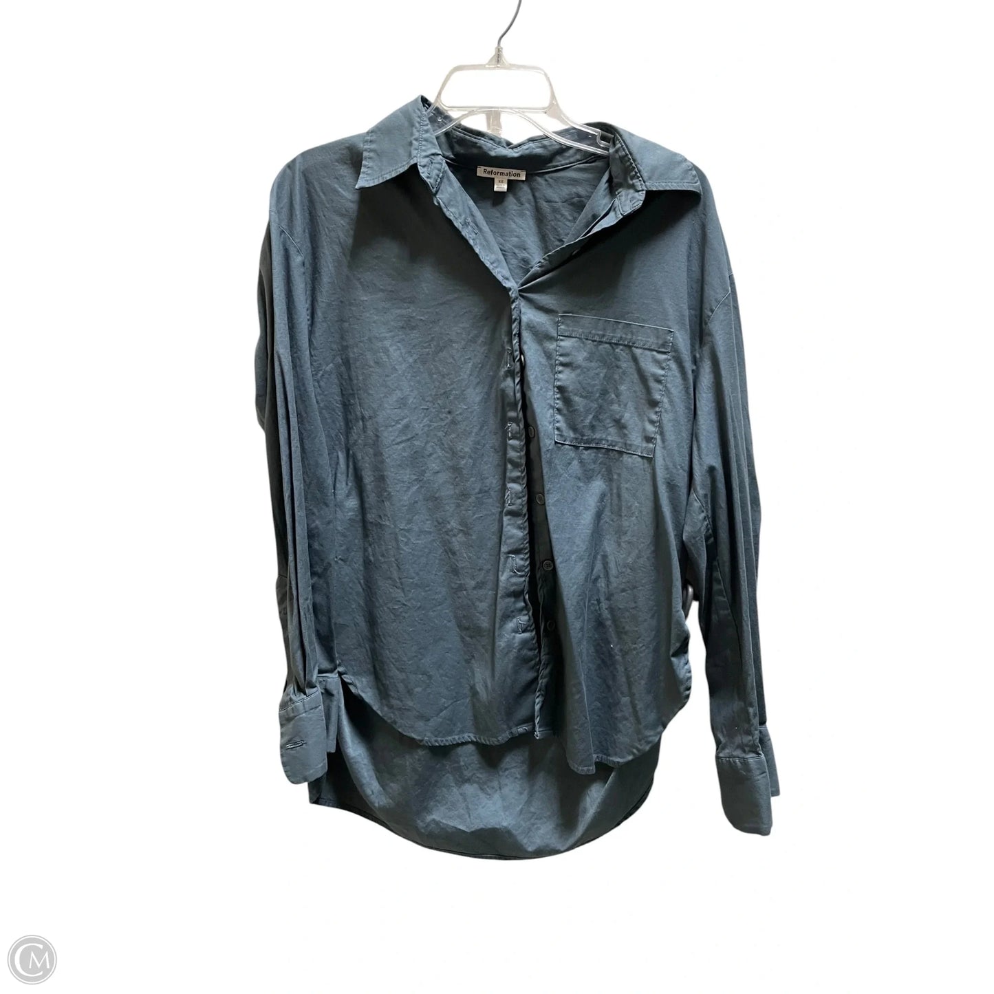 Top Long Sleeve By Reformation In Blue, Size: Xs