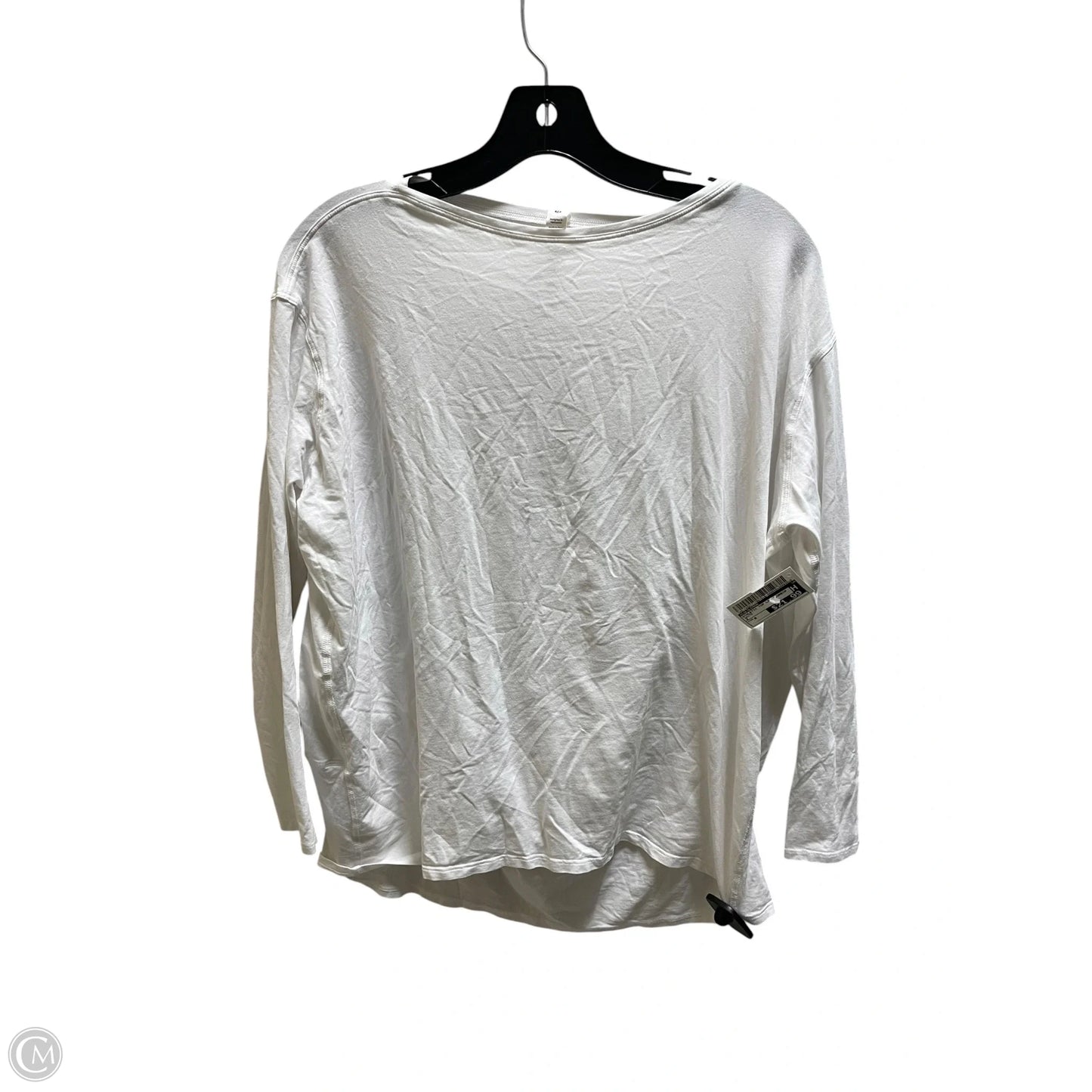 Athletic Top Long Sleeve Crewneck By Lululemon In White, Size: 8
