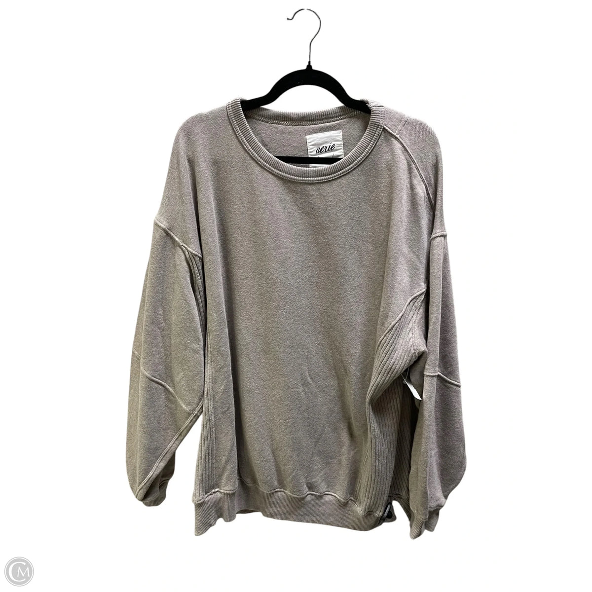 Sweatshirt Crewneck By Aerie In Grey, Size: S