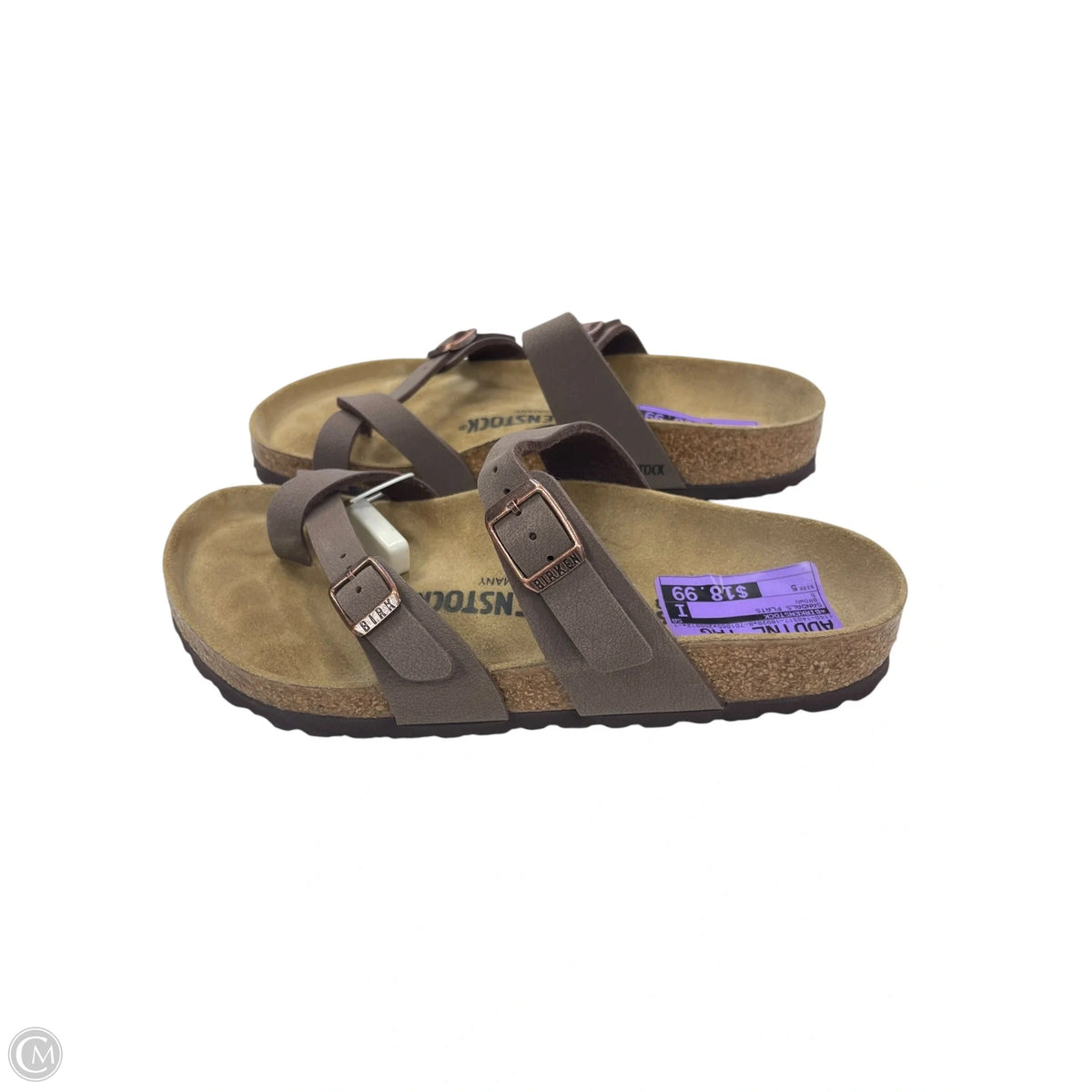 Sandals Flats By Birkenstock In Brown, Size: 5