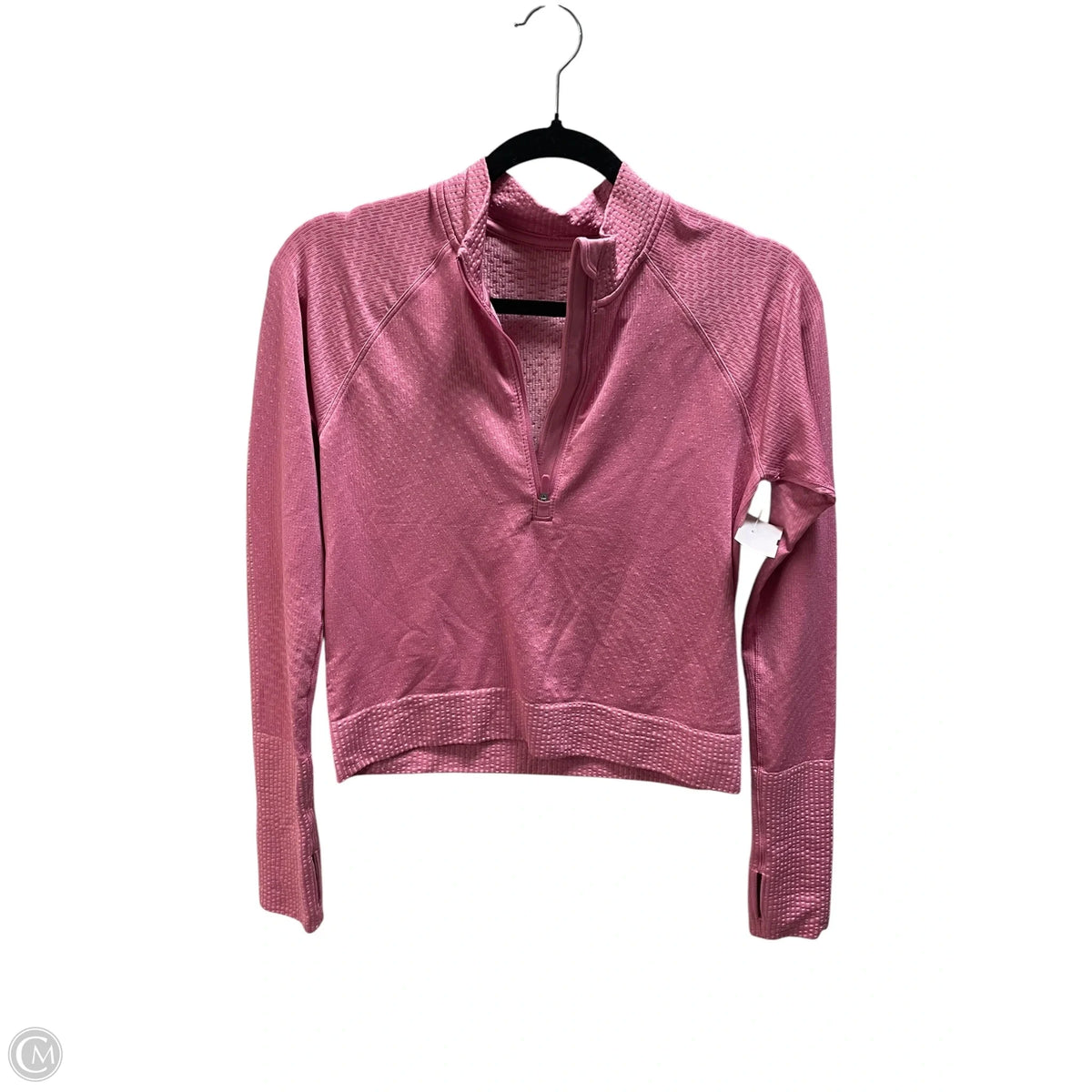 Athletic Top Long Sleeve Collar By Lululemon In Pink, Size: S