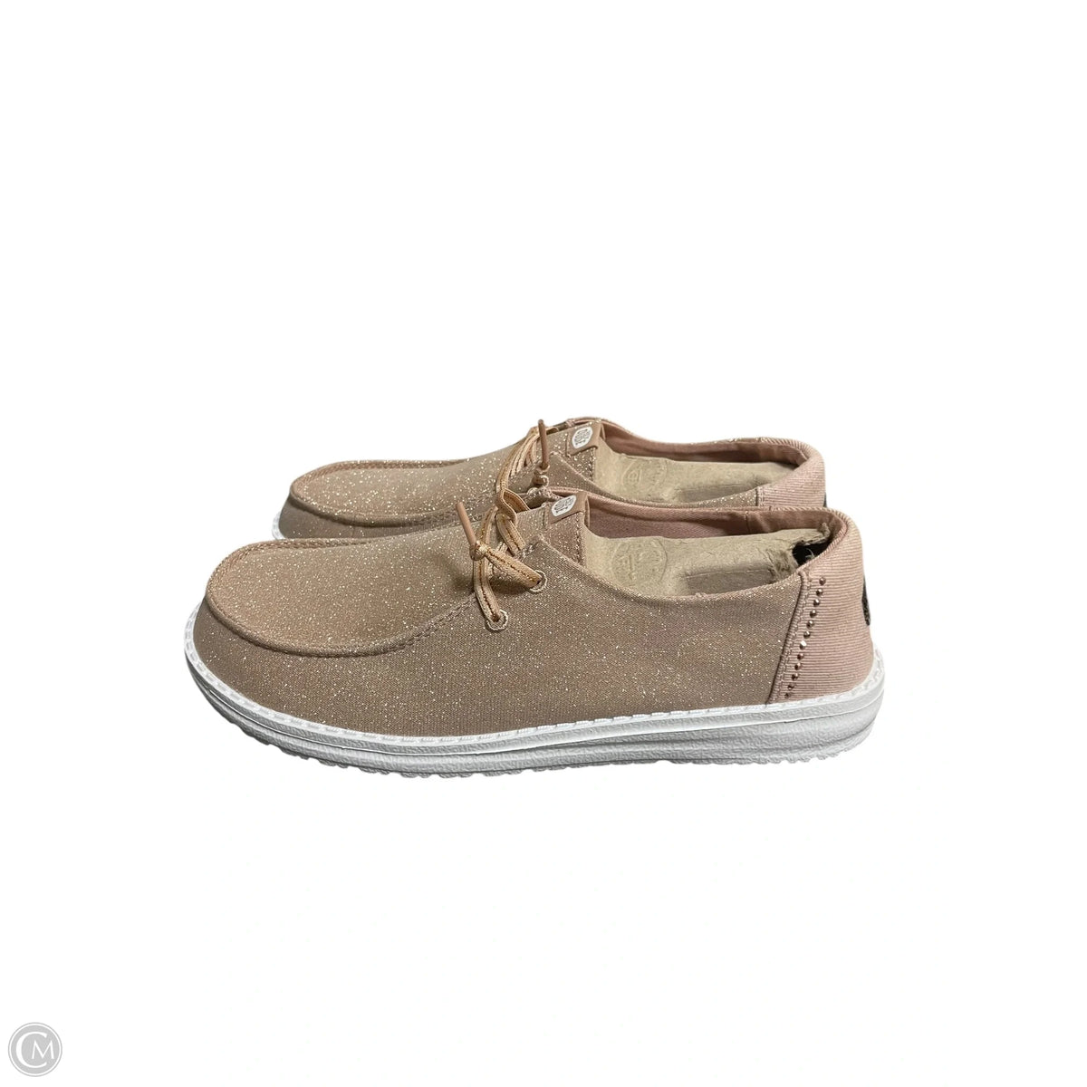 Shoes Flats By Hey Dude In Gold, Size: 11