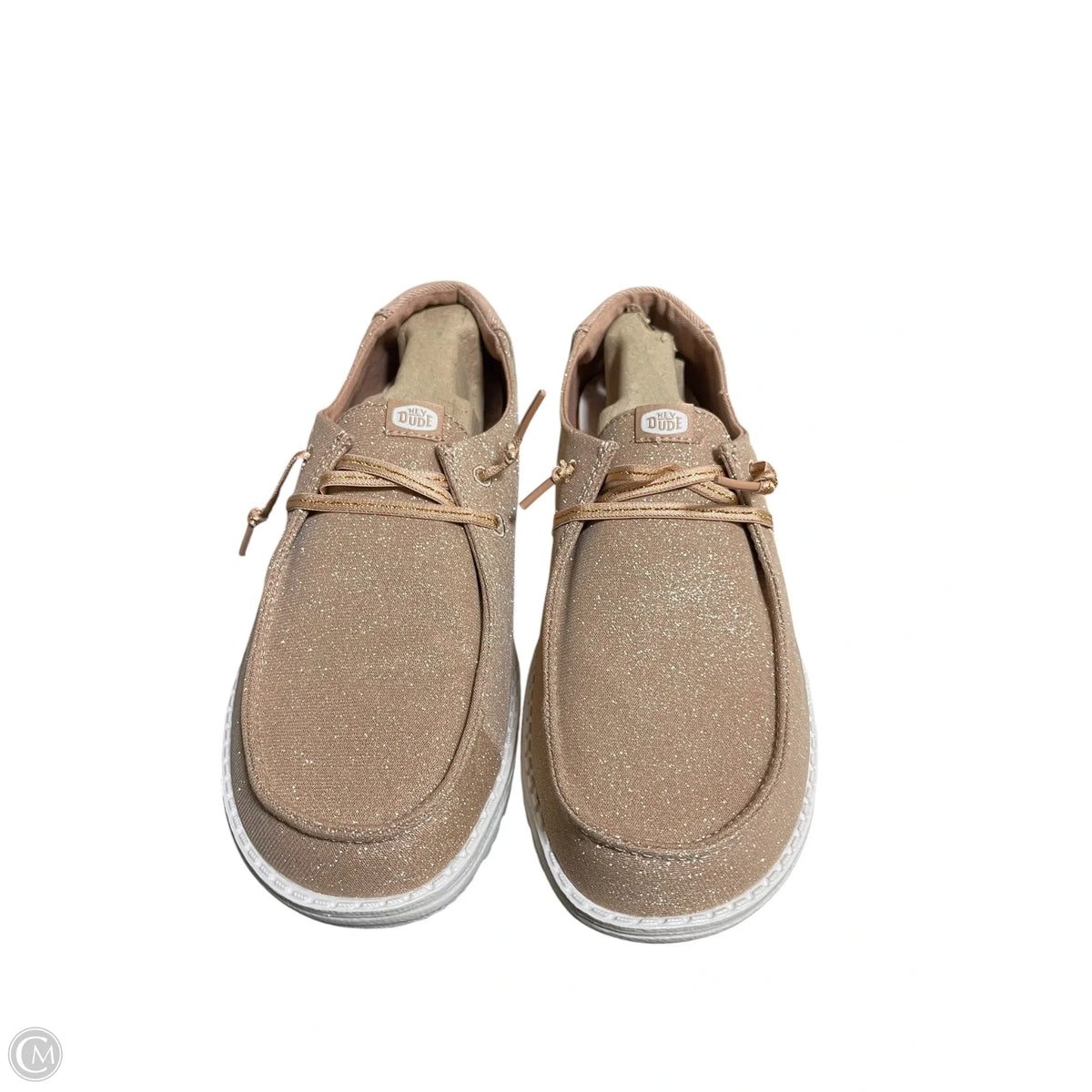 Shoes Flats By Hey Dude In Gold, Size: 11