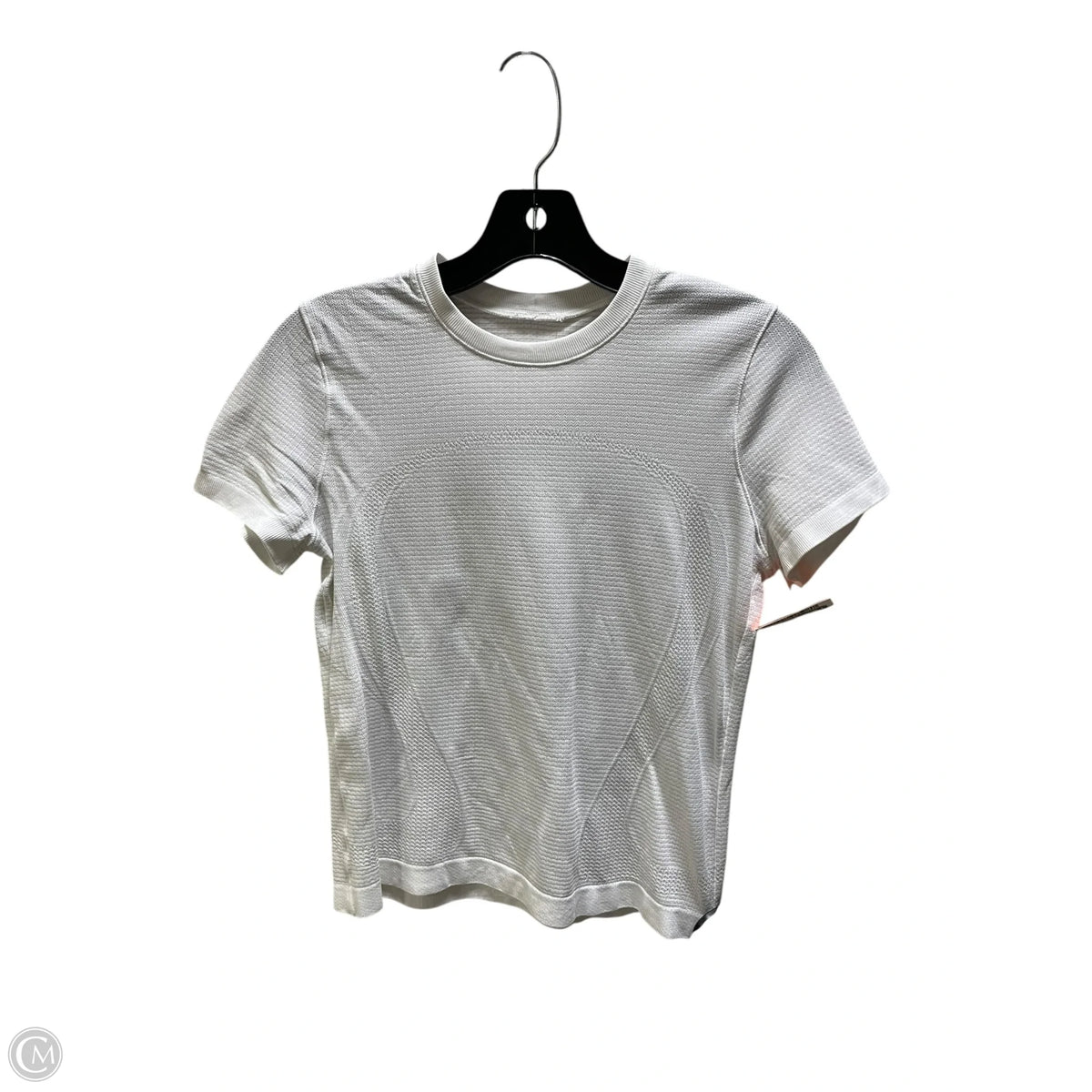 Athletic Top Short Sleeve By Lululemon In White, Size: 8