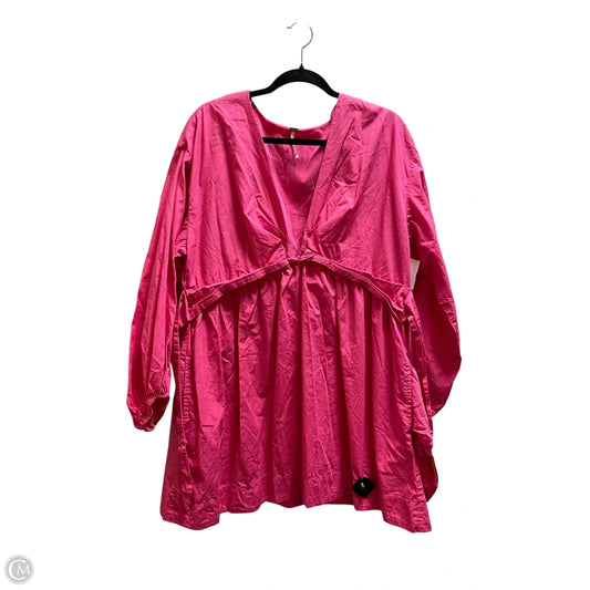 Top Short Sleeve By Free People In Pink, Size: L