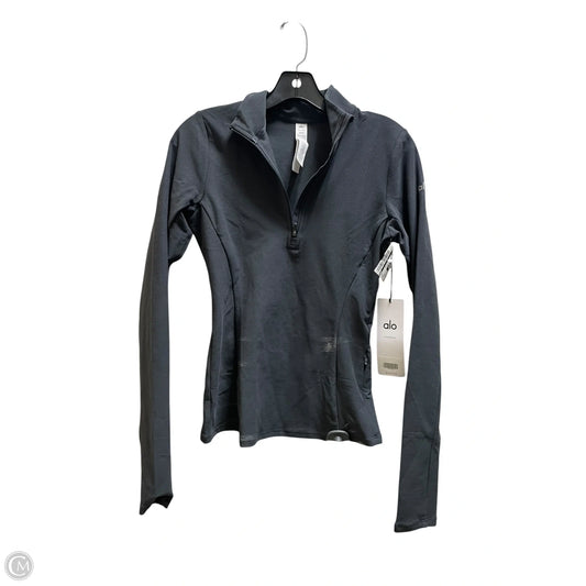 Athletic Top Long Sleeve Collar By Alo In Grey, Size: Xs