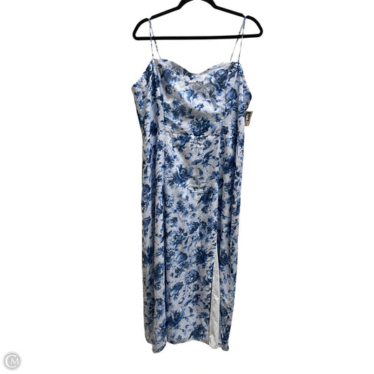 Dress Casual Midi By Abercrombie And Fitch In Blue, Size: Xl