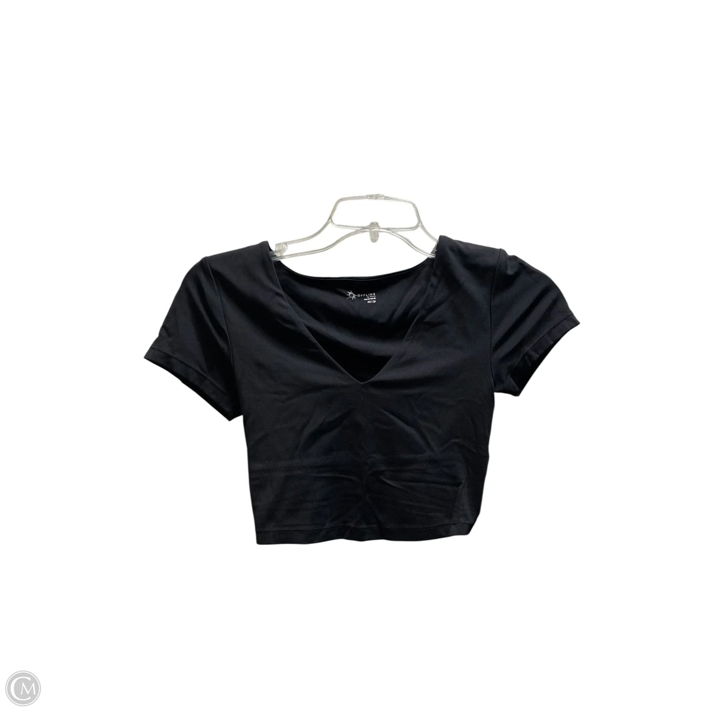 Top Short Sleeve Basic By Aerie In Black, Size: Xs