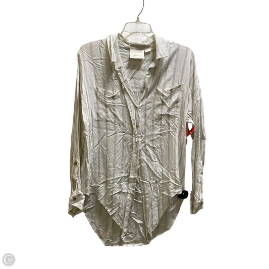 Top Long Sleeve By Maeve In Striped Pattern, Size: M