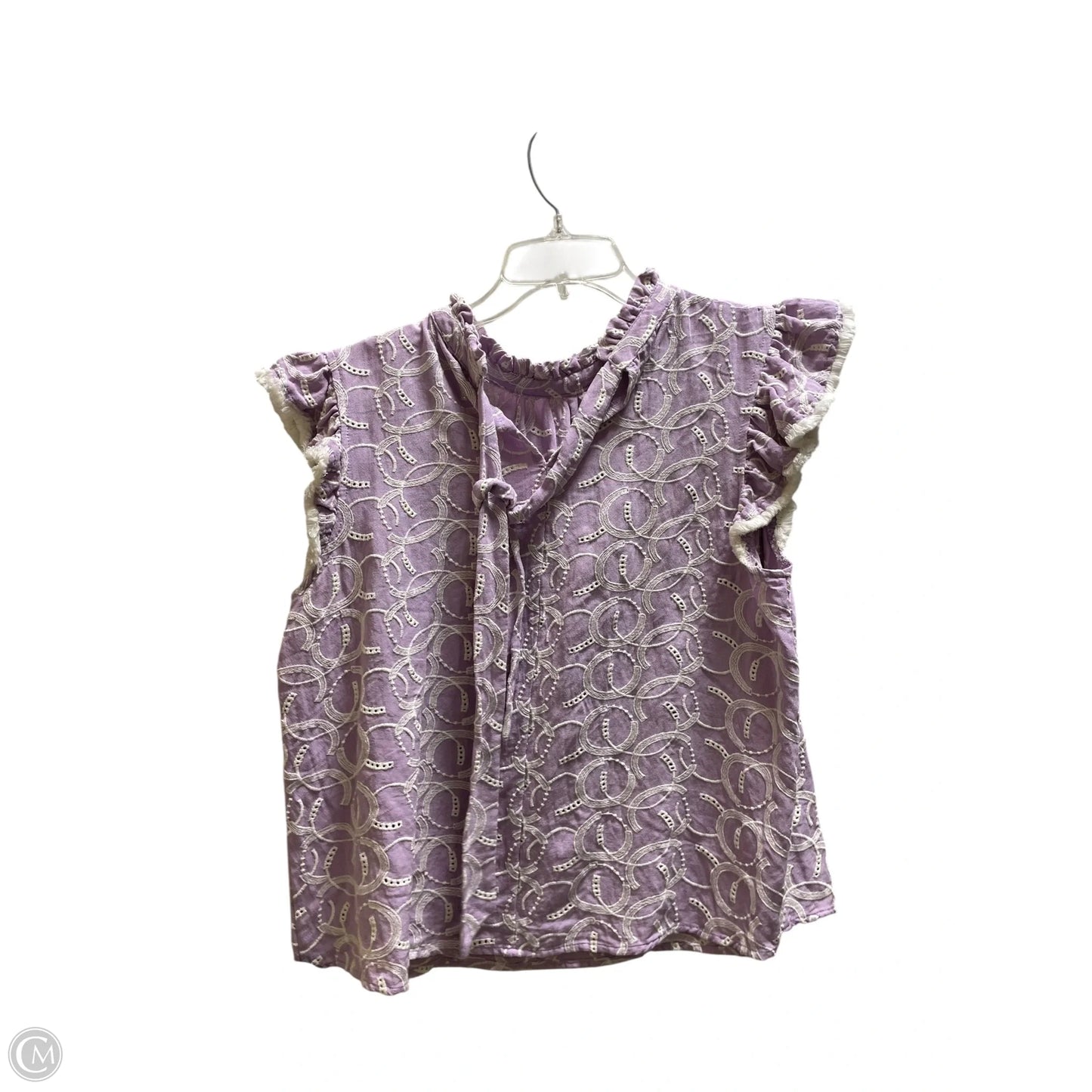 Top Sleeveless By Voy In Purple, Size: L