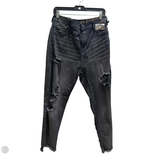 Jeans Skinny By Rock Revival In Black, Size: 14