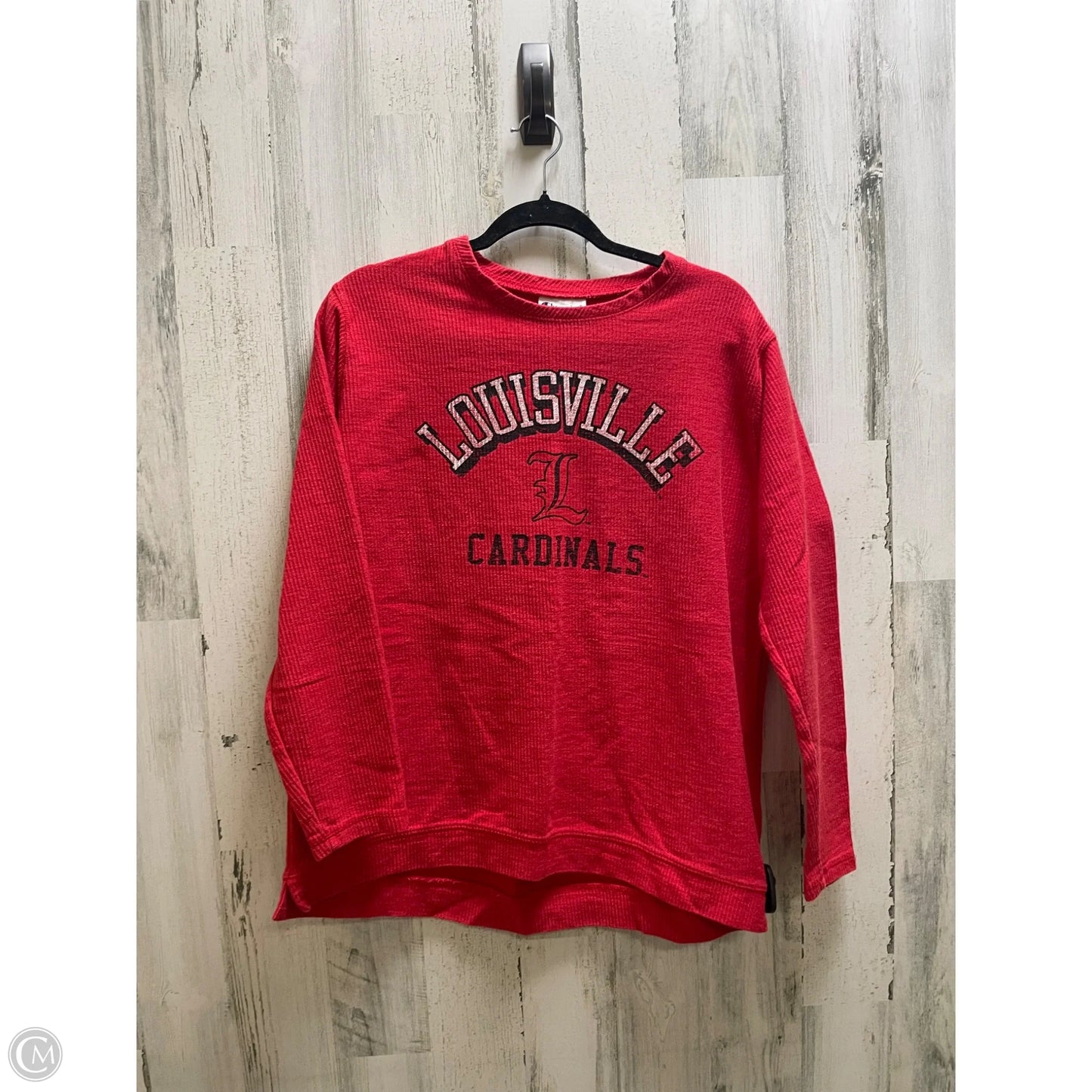 Sweatshirt Collar By Champion In Red, Size: M