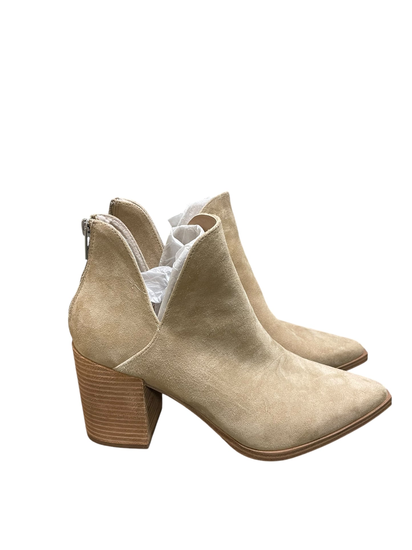 Boots Ankle Heels By Steve Madden In Tan, Size: 10