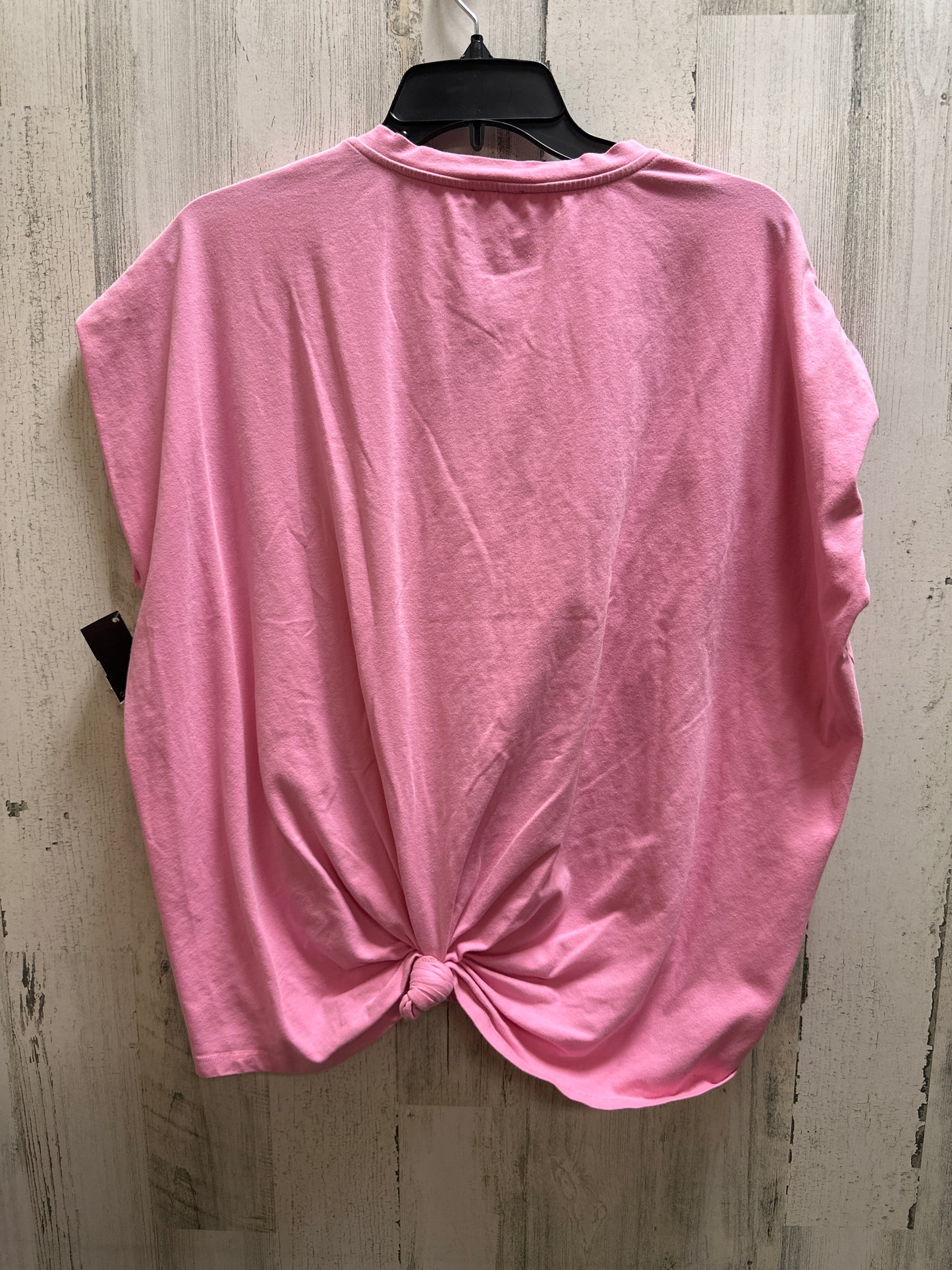 Pink Top Short Sleeve Clothes Mentor, Size L