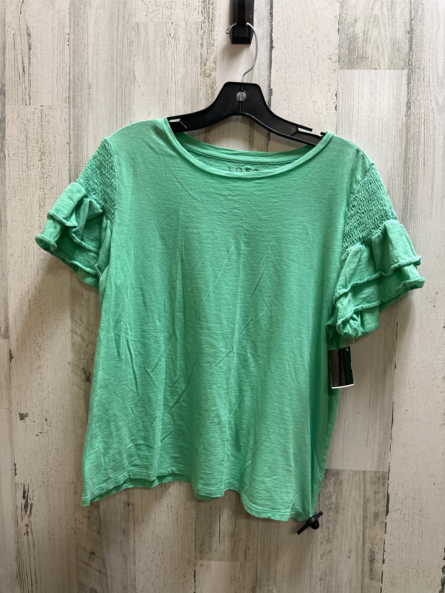 Green Top Short Sleeve Loft, Size M