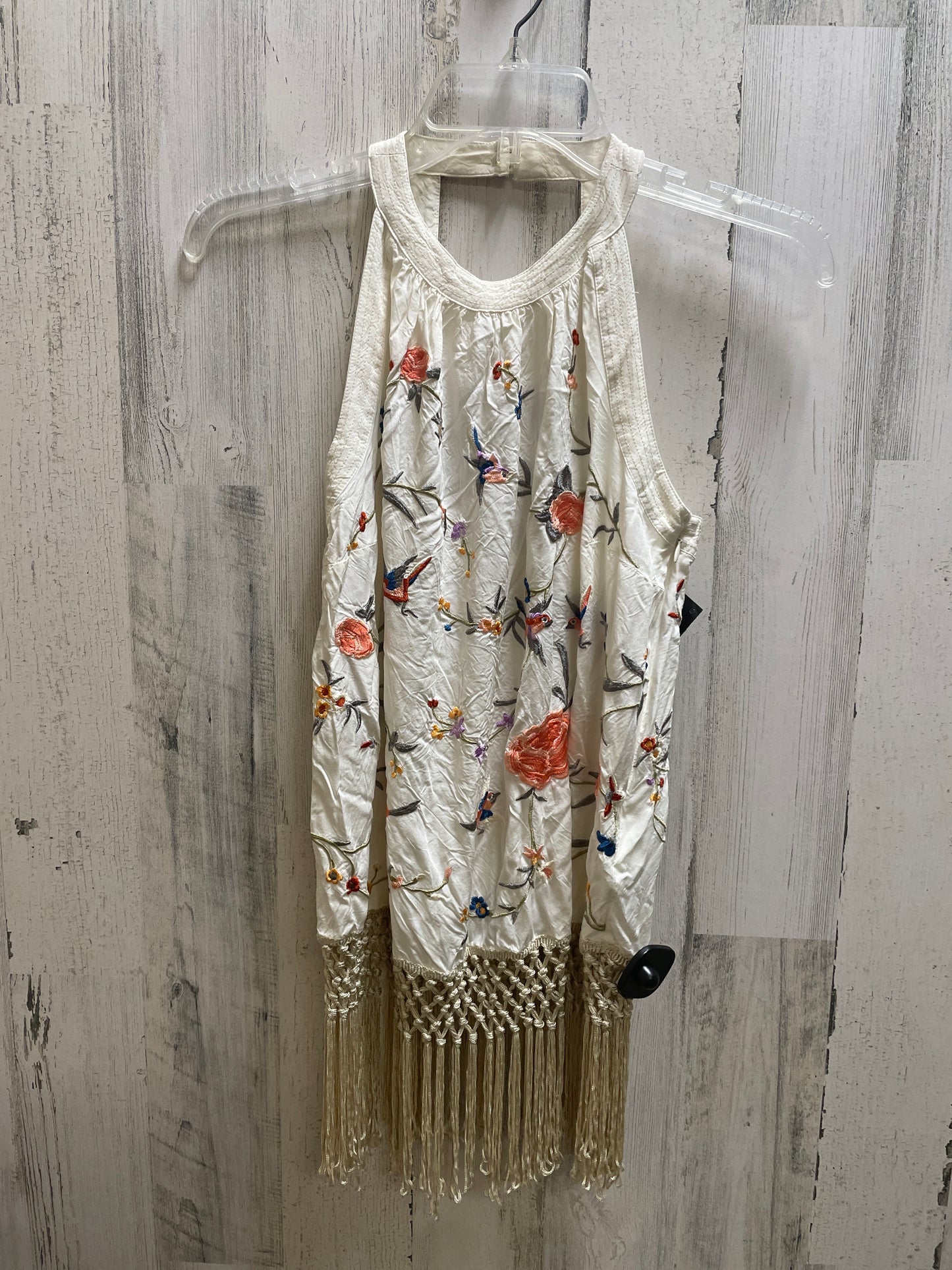 Top Sleeveless By Anthropologie In White, Size: M