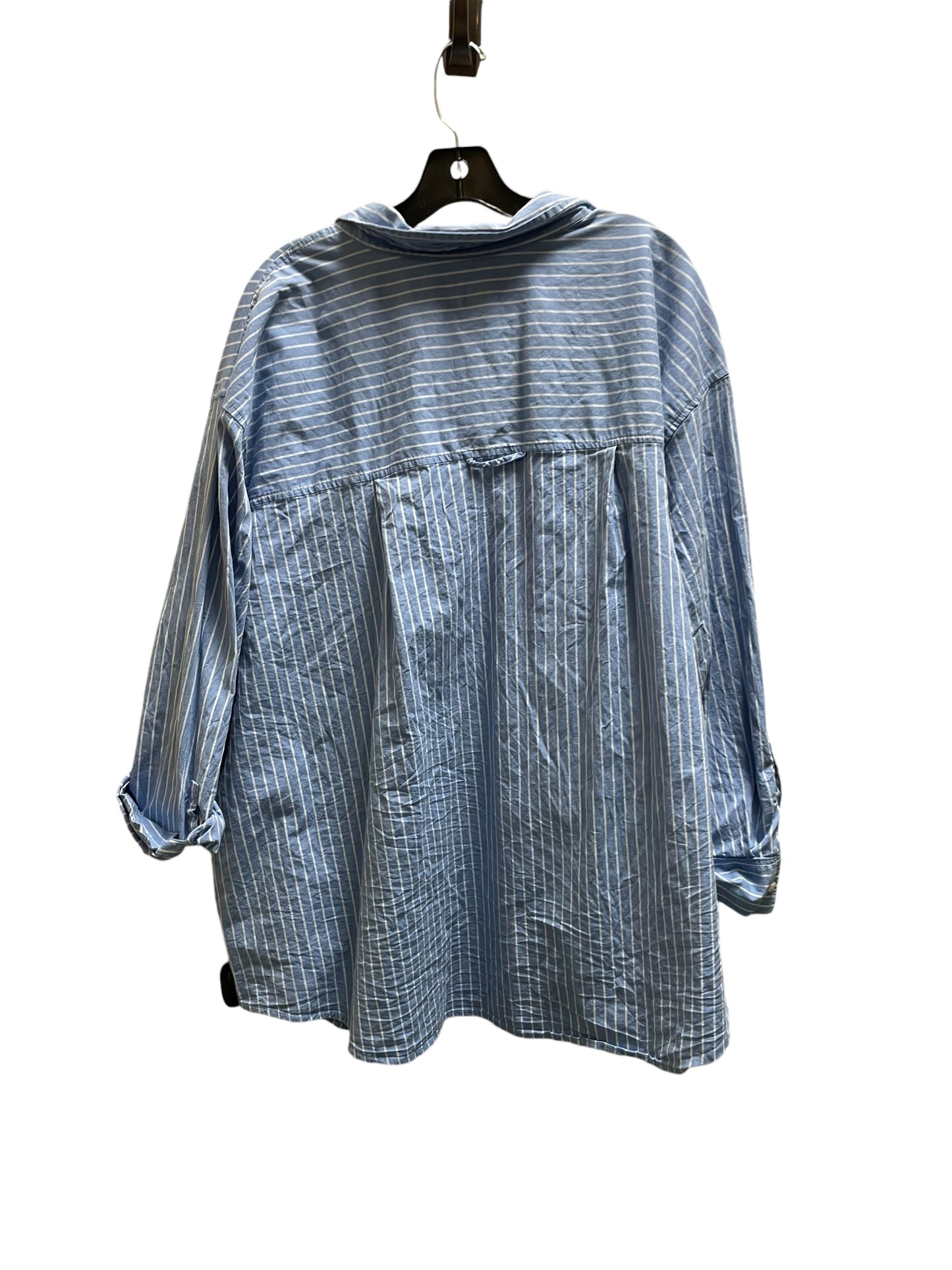 Top Long Sleeve By A New Day In Blue, Size: 3x